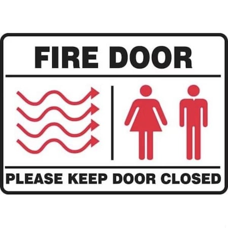 Accuform Exit Sign, Adhesive Poly, 14 in W, 10 in H MEXT443VS